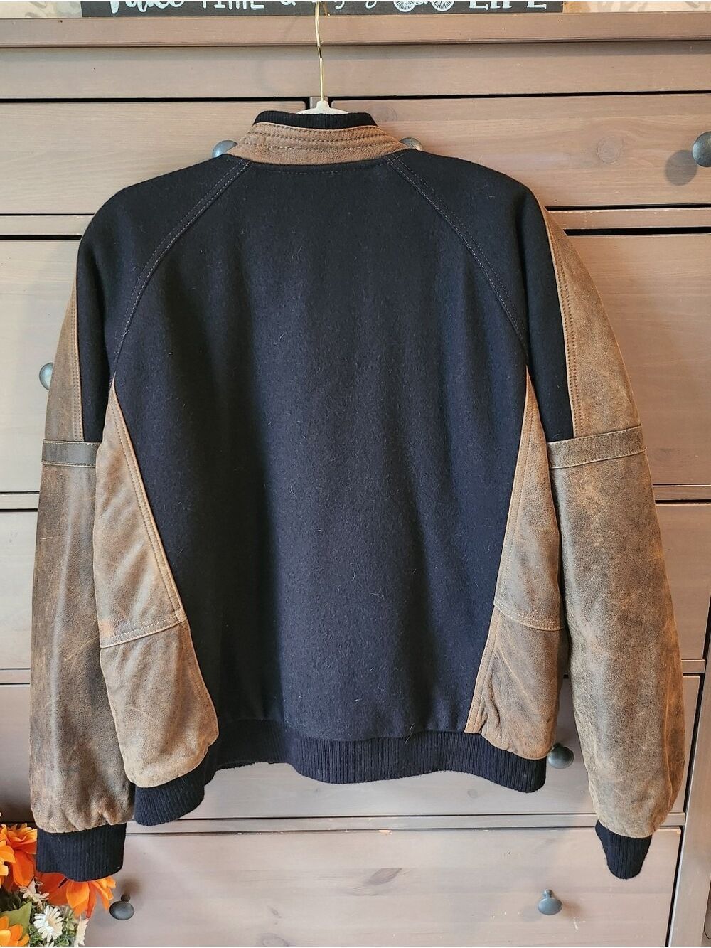 VINTAGE Stahl Peterbilt Wool + Leather Jacket - Picture 4 of 16